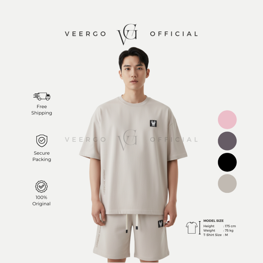 (LW) Lifework Kaos Tshirt | T Shirt Kaus Life Work 1 Set | Celana Pendek | Short Pants | 1 Set
