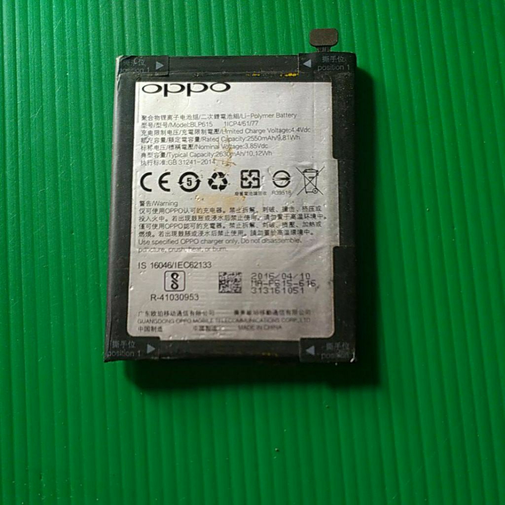 baterai Oppo A37 ORI Cabutan