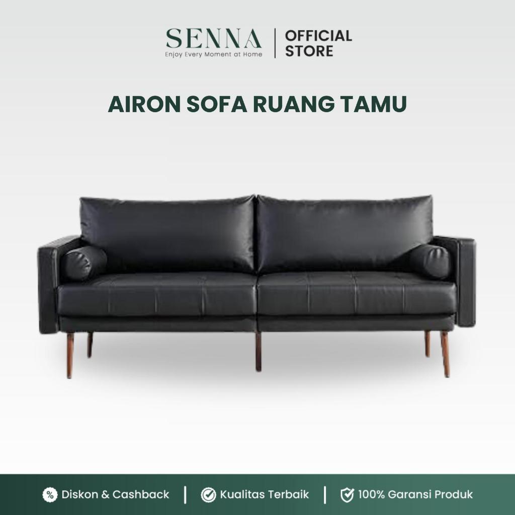 AIRON Sofa Ruang Tamu Leather Sofa Santai Minimalis