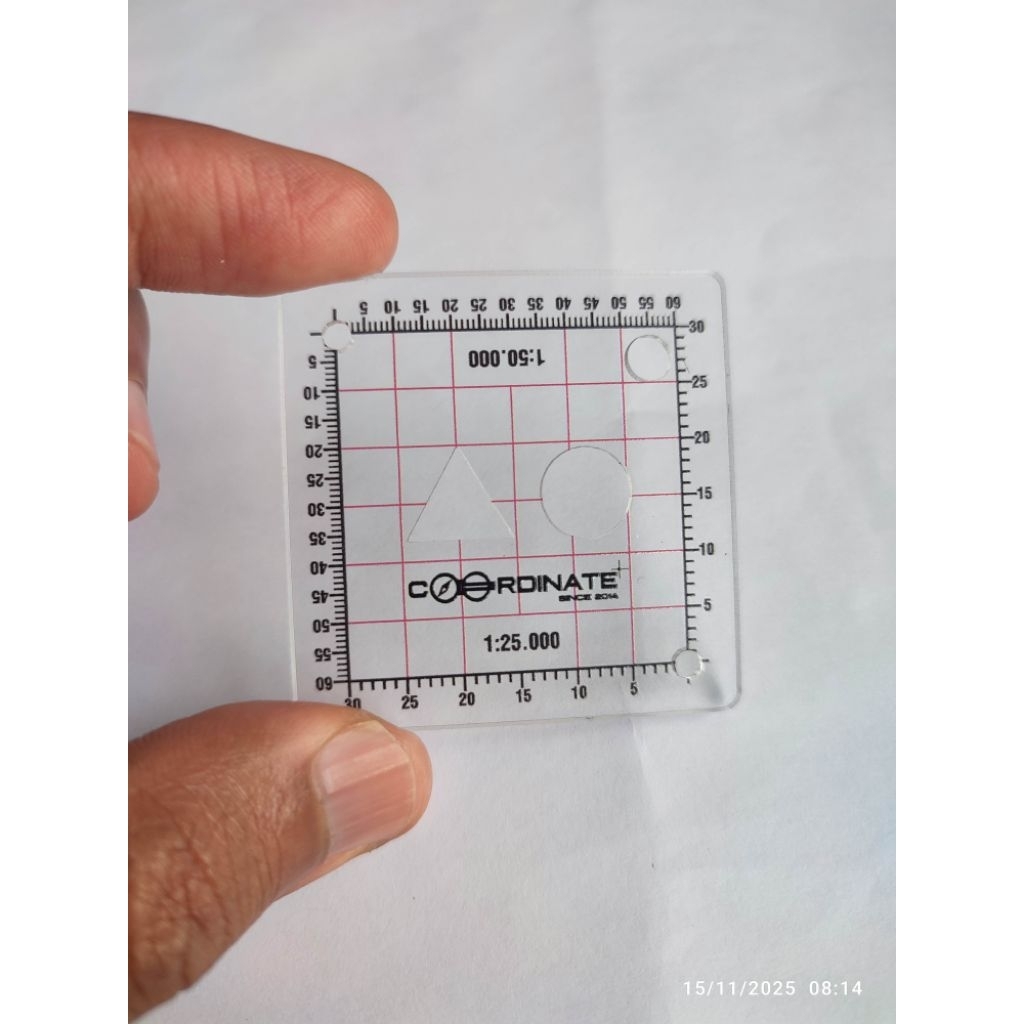 AKRILIK ROMER PROTRAKTOR GRATIKUL PETA RBI GEOGRAFIS NAVIGASI DARAT