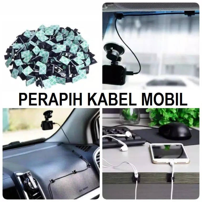 65M PENJEPIT KABEL MOBIL Klip Clip Perapih Kabel Mobil Pengikat Holder Penjepit Interior