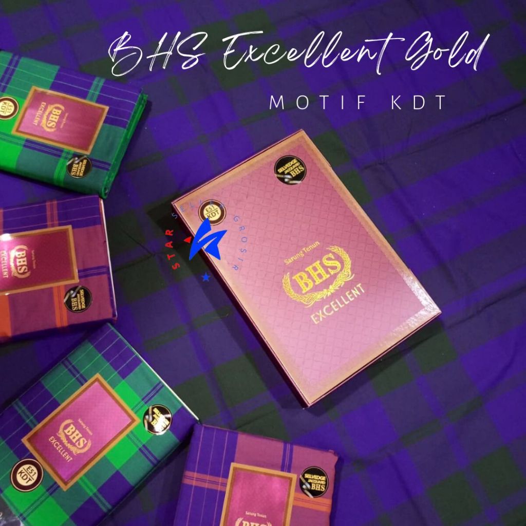 Sarung BHS Excellent GOLD I Silver Motif KDT Sandur Jadul Bahan Mercerized GROSIR & ECER