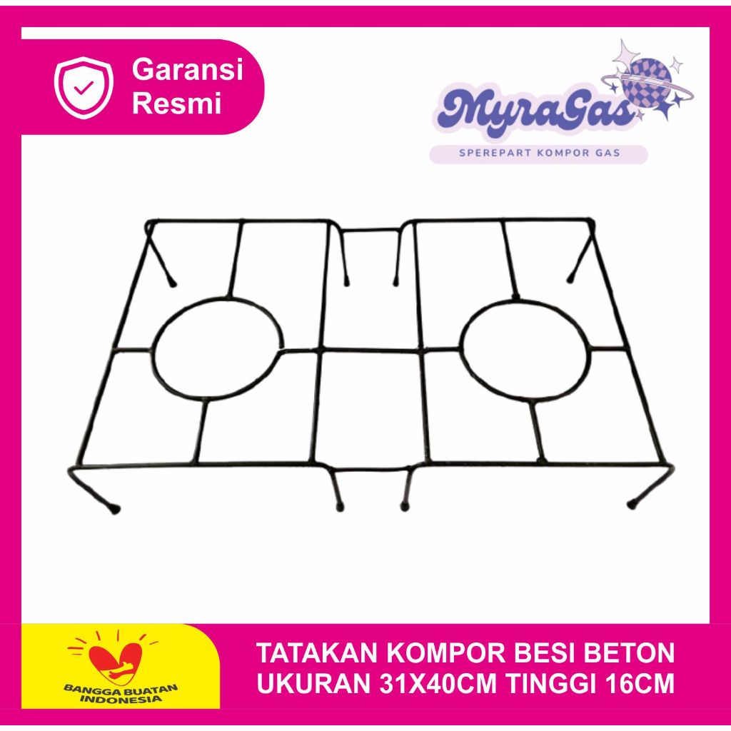 Tatakan kompor Besi beton Kompor Gas 2 tungku