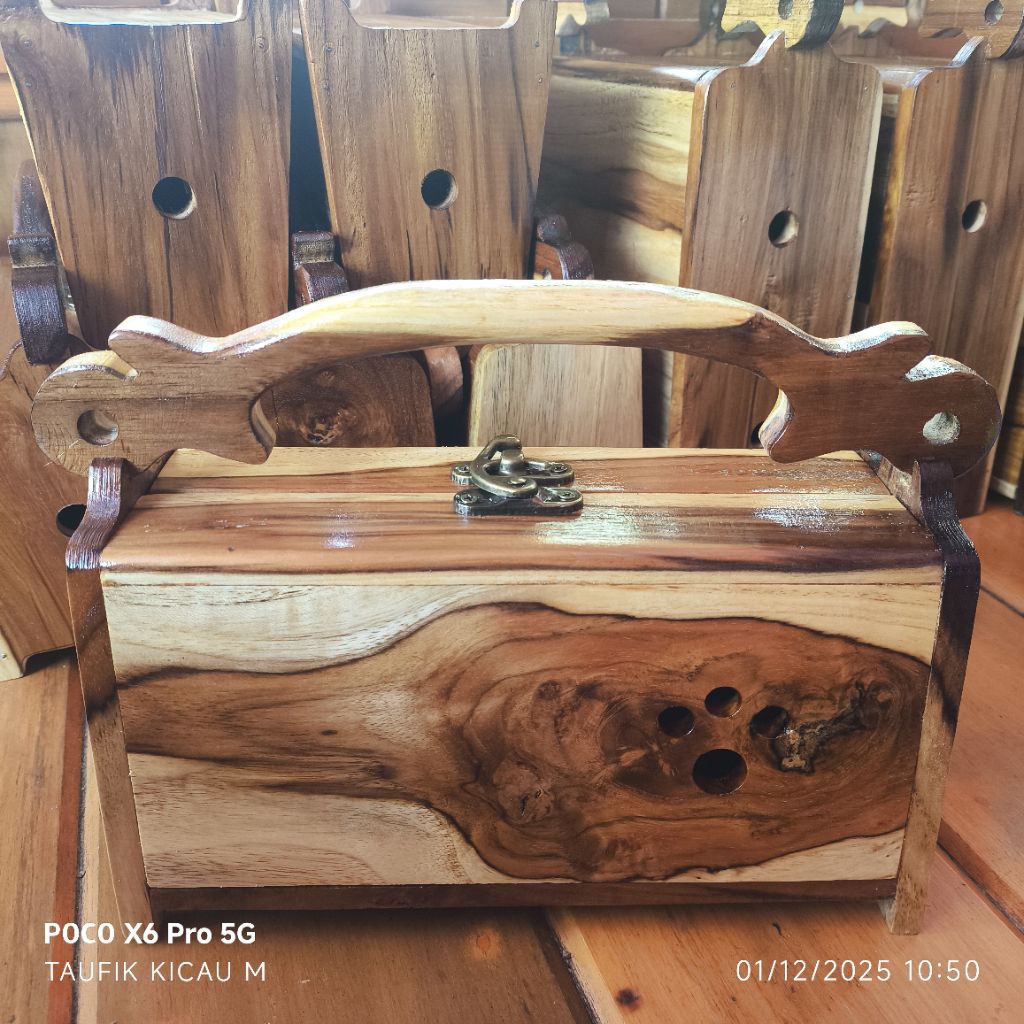 Box Pikat Burung 1 Ruang Bahan Kayu Jati Kotak Burung Pikat box pikat burung kutilangbox pikat kutil