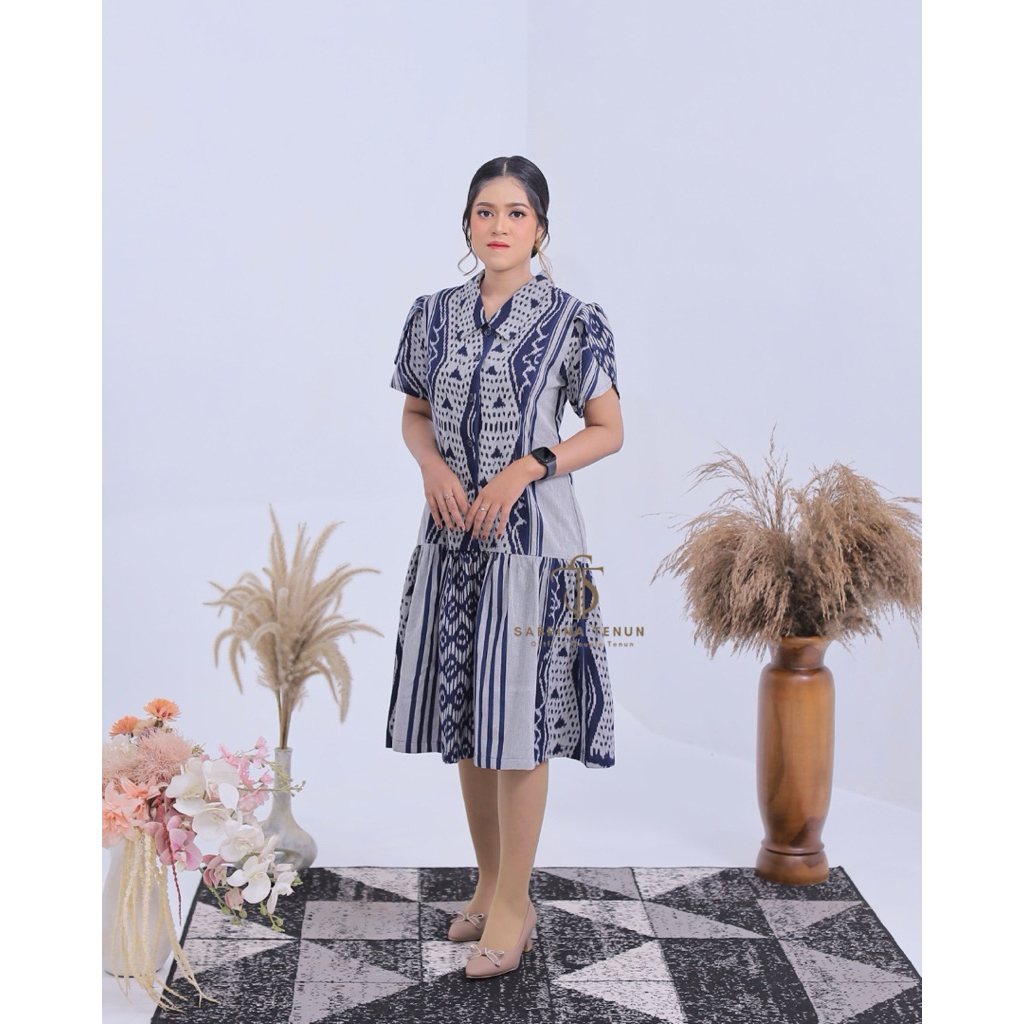 SABRINA TENUN - GAMEELA DRES TENUN ASLI