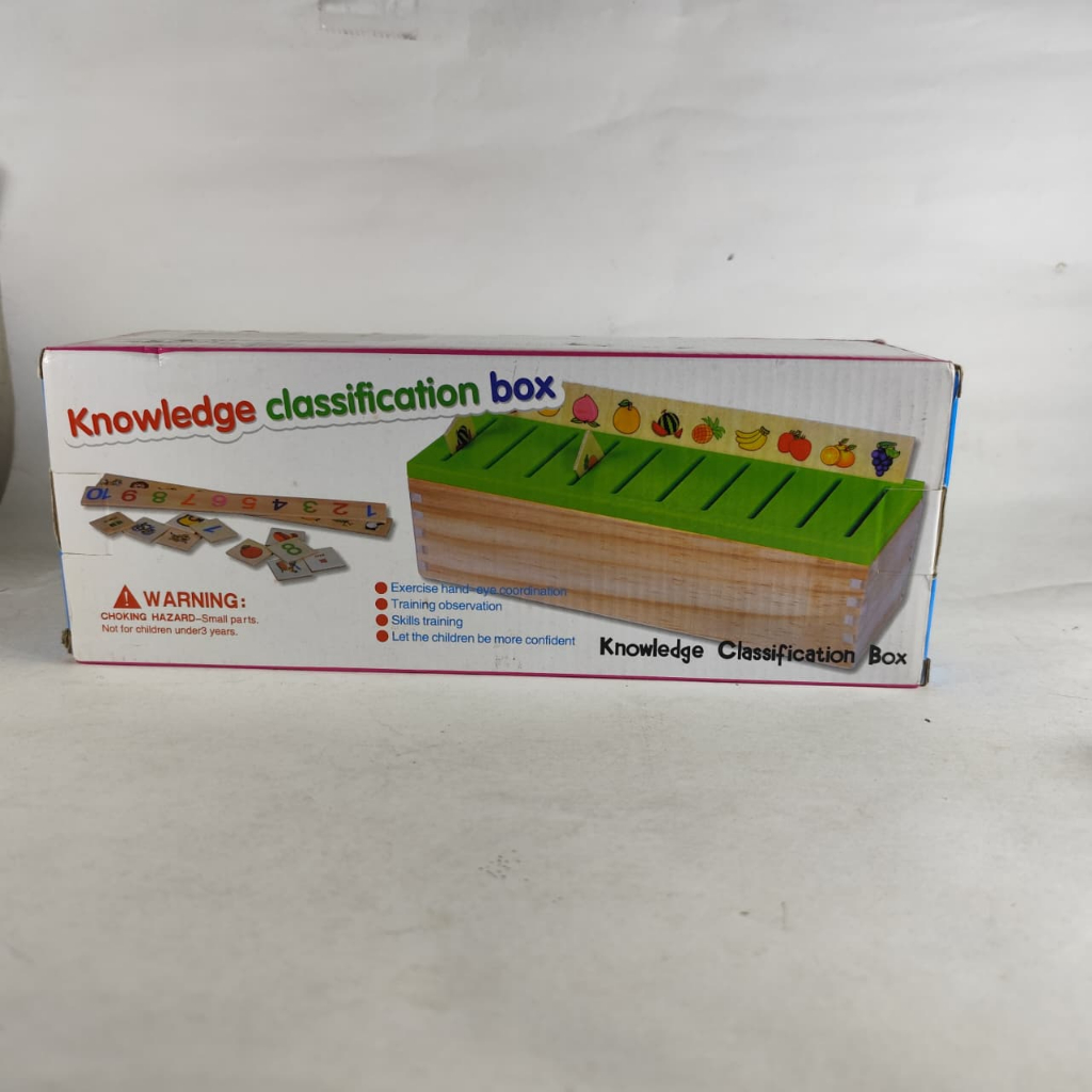 Mainan Bekas Montessori Kayu Anak-anak Pencocokan Huruf Kotak Angka Pola Buah Mainan Puzzle