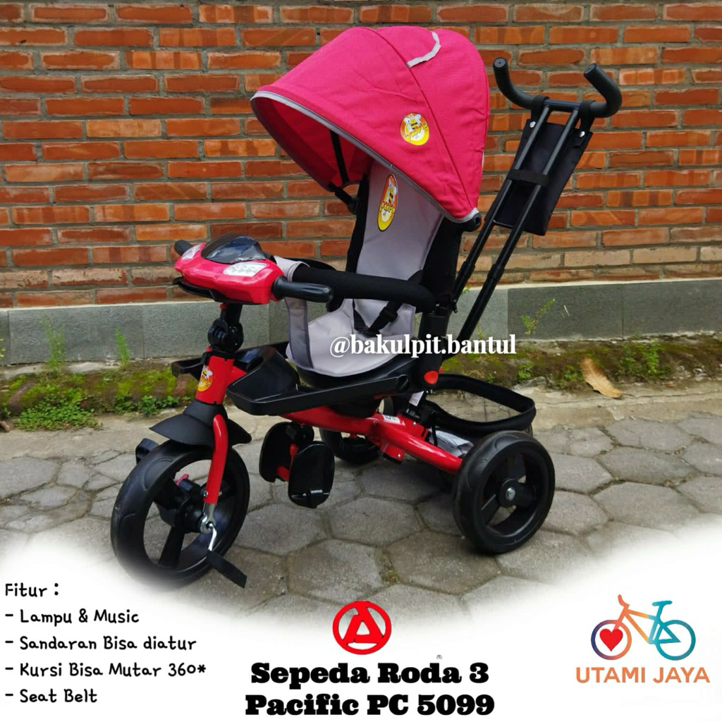 sepeda Anak Roda 3  Tiga Pacific , Pacific 9950 , Pacific 9952  ,  pacific 5099 Harley Stroller Tric