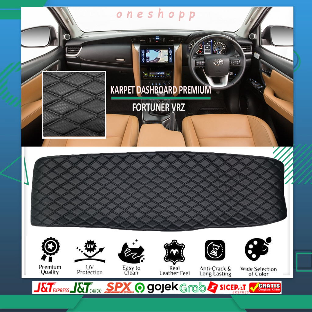 KARPET DASHBOARD ALAS DASHBOARD KULIT SINTESIS FORTUNER VRZ MOTIF WAJIK