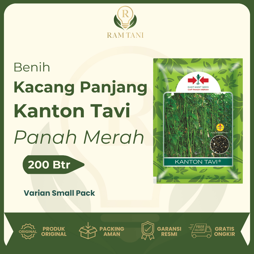 Panah Merah - Benih Kacang Panjang Kanton Tavi 200 Butir Cap Panah Merah