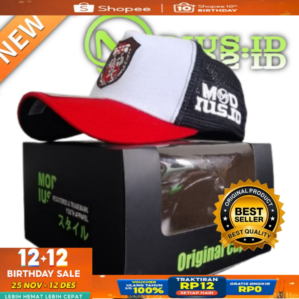 TOPI PRIA KEREN ORGINAL DISTRO SD BORDIR CATUN TRUCKER UNISEX BASEBALL