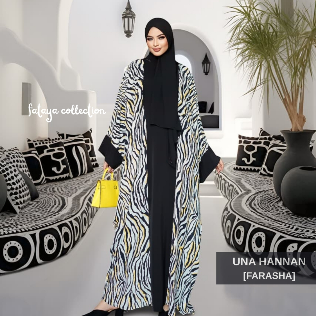 Fataya Collection UNA HANNAN Abaya Farasha - Kain Silk