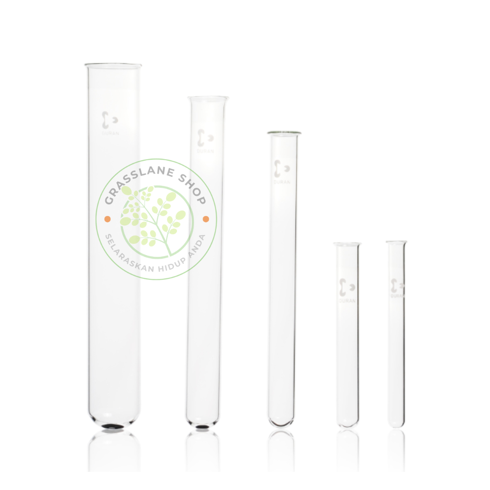 Tabung Reaksi Test Tube Kaca 13 x 100 Beaded Atau Straight Rim Duran 9 ml