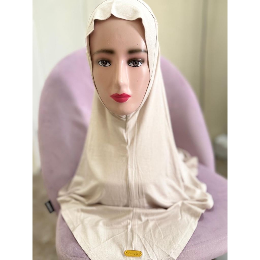 hijab instan bahan rayon katun premium