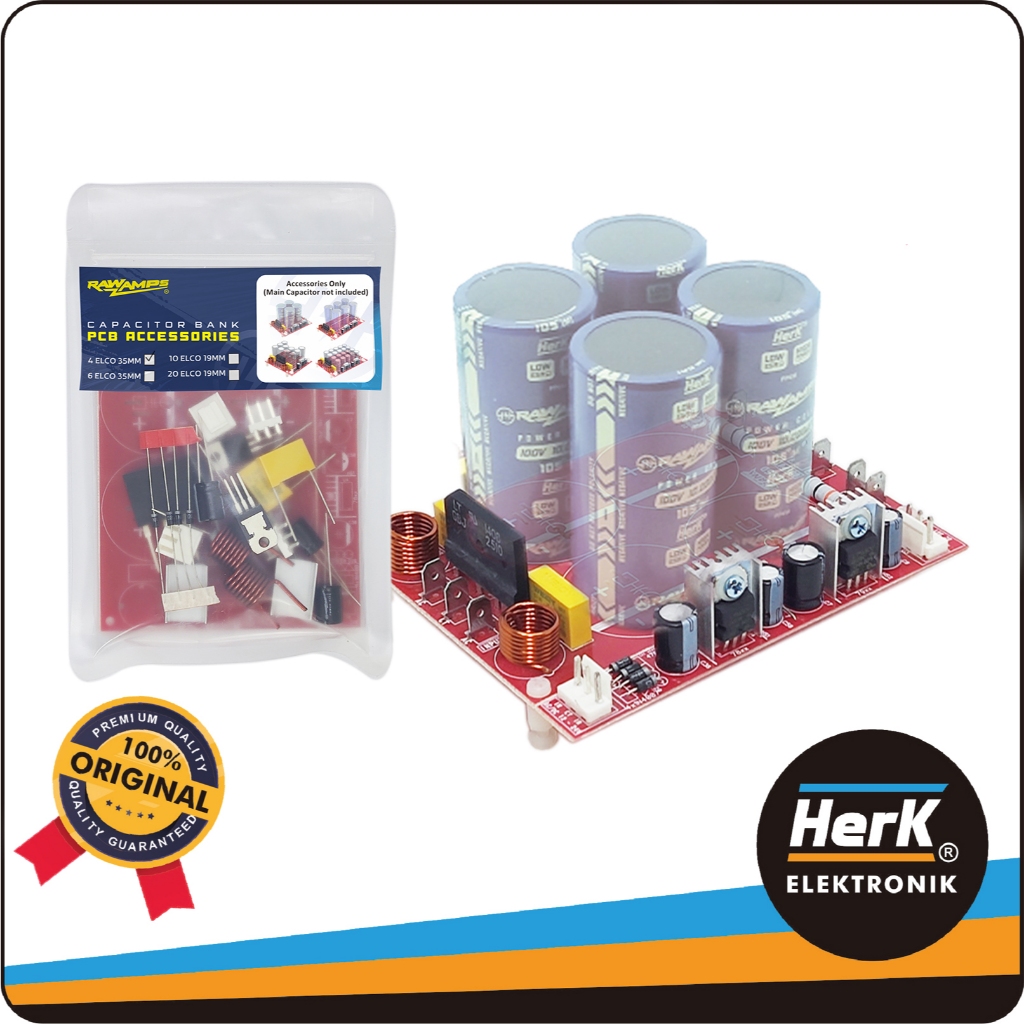 PAKET Elco Elko Kapasitor Capacitor Bank 4 Elco 35mm RAWAMPS