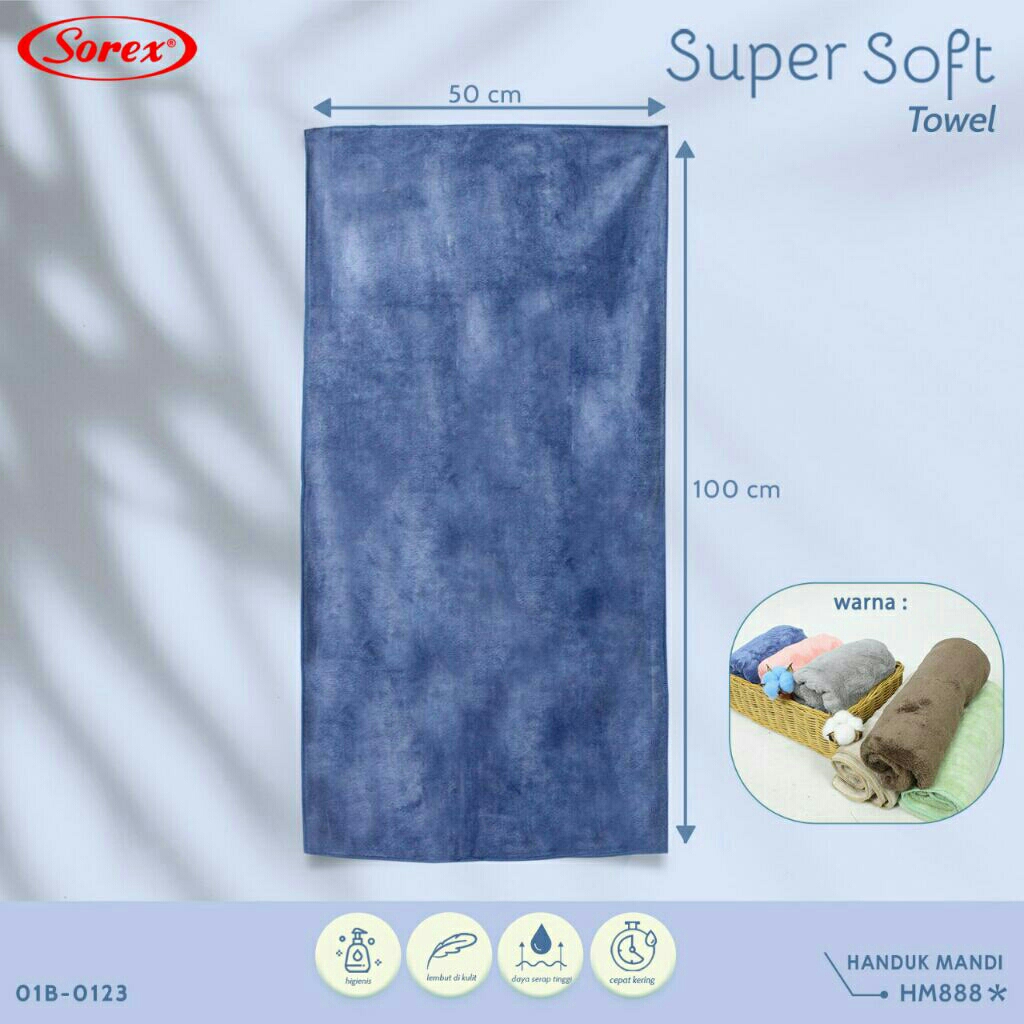 Handuk Bayi Polos Sorex/ Handuk Polos Microfiber Super Lembut dan Daya Serap Tinggi