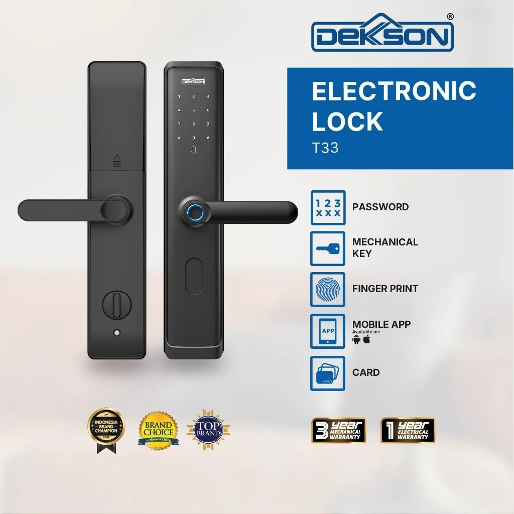 DEKKSON Electronic Lock Smart Lock Kunci Digital T33