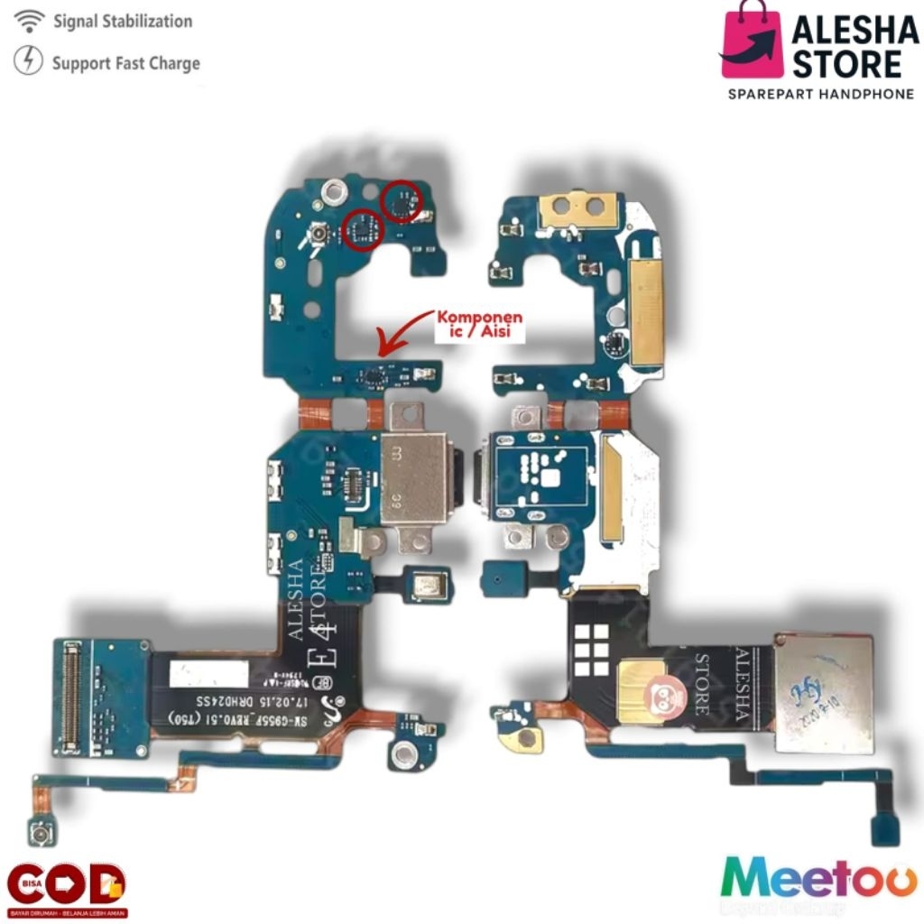 Flexibel Charger + ic FOR SAMSUNG S8 PLUS G955 / G955F S8+ ORIGINAL 1:1 + MIC + CON H/F Full Kompone