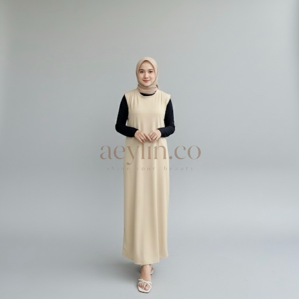 Inner Dress Knit Premium - Sleeveless Inner Dress - Inner Dress Tanpa Lengan - Inner Dress Busui & B