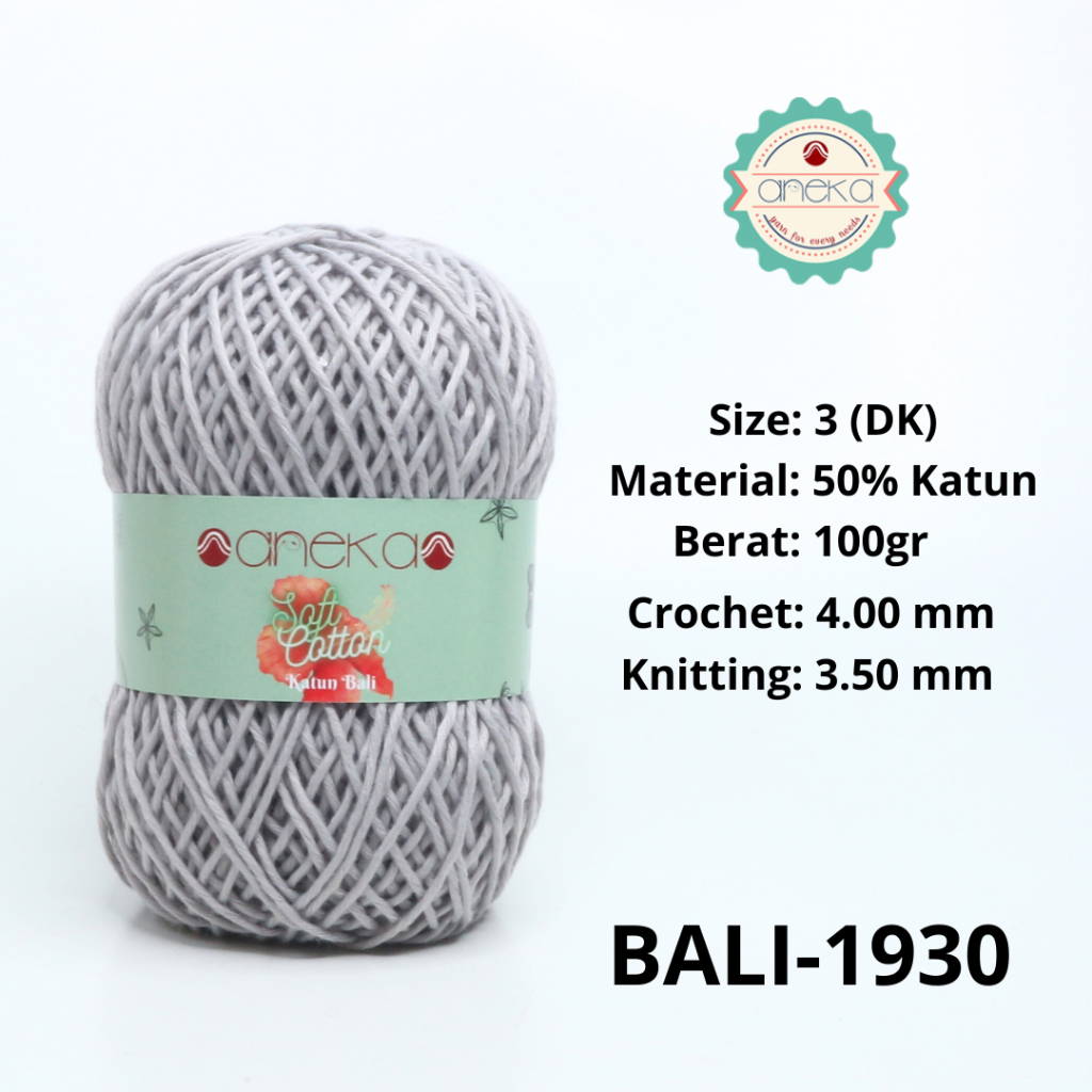 ANEKA - Benang Rajut Katun Bali ANEKA / Soft Cotton Big Ply made by ANEKABENANG - 1930
