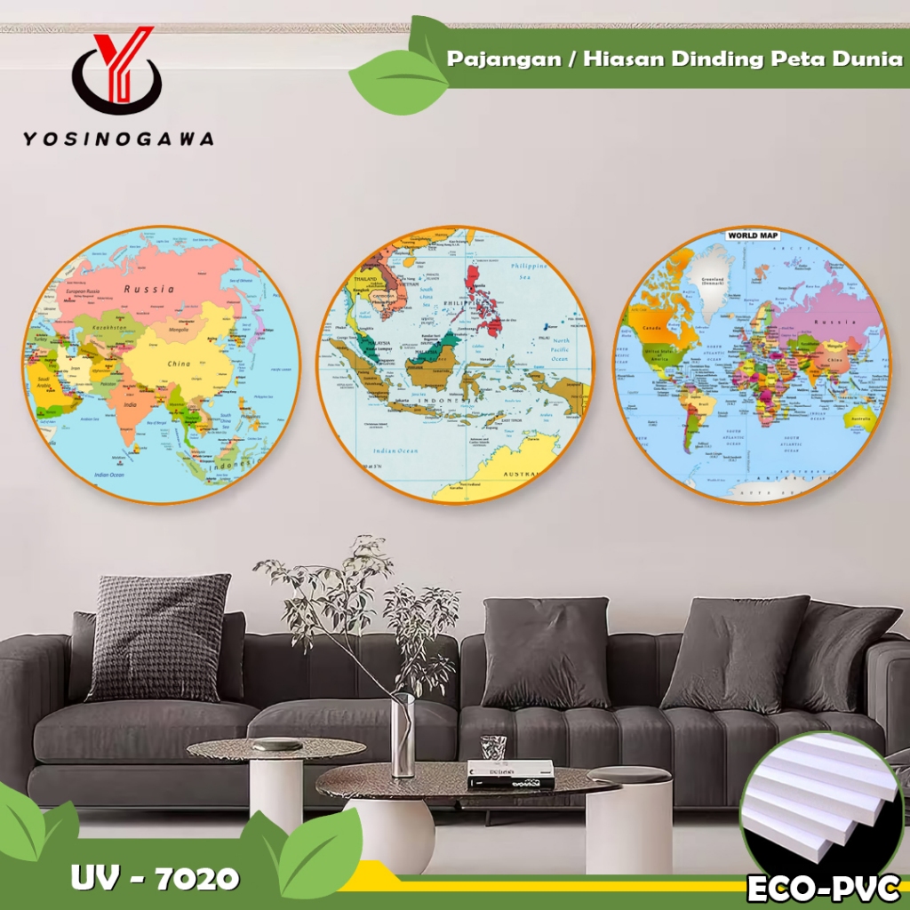 PAJANGAN/HIASAN DINDING PETA DUNIA