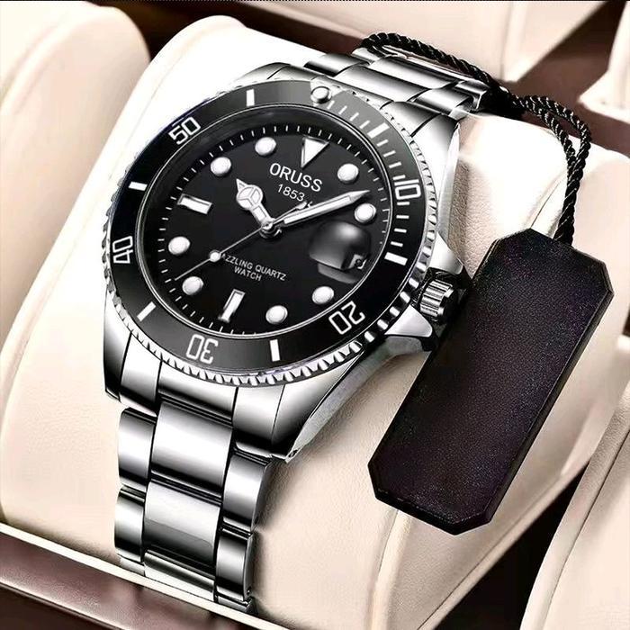 Jam Tangan Pria ORUSS Original Rantai Stainless Tahan Air Import
