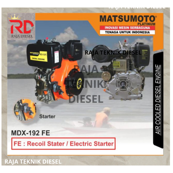MESIN PENGGERAK ENGINE DIESEL WATER COOLED 12 HP MDX - 192 FE