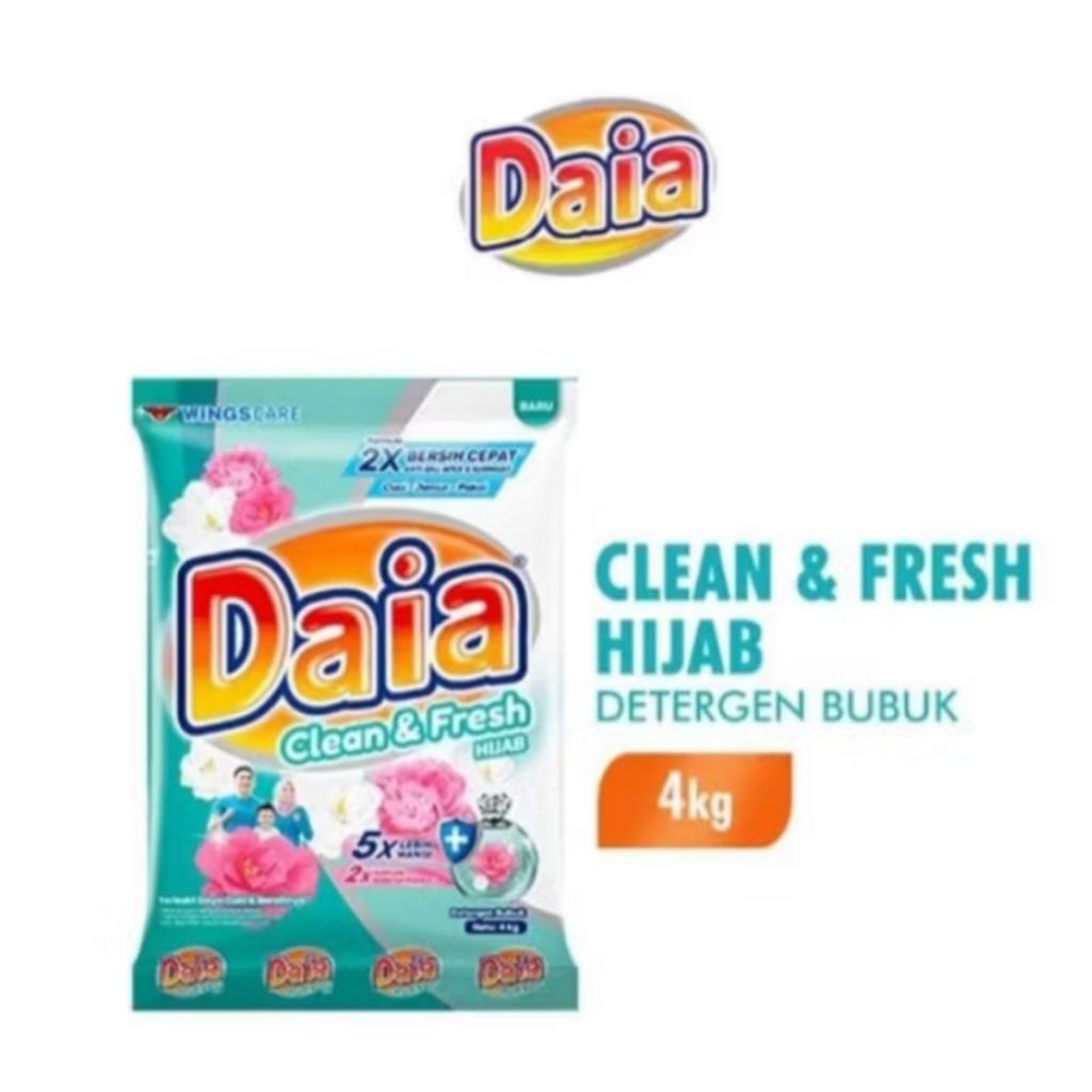 SABUN CUCI DAIA CLEAN & FRESH HIJAB 4 KG