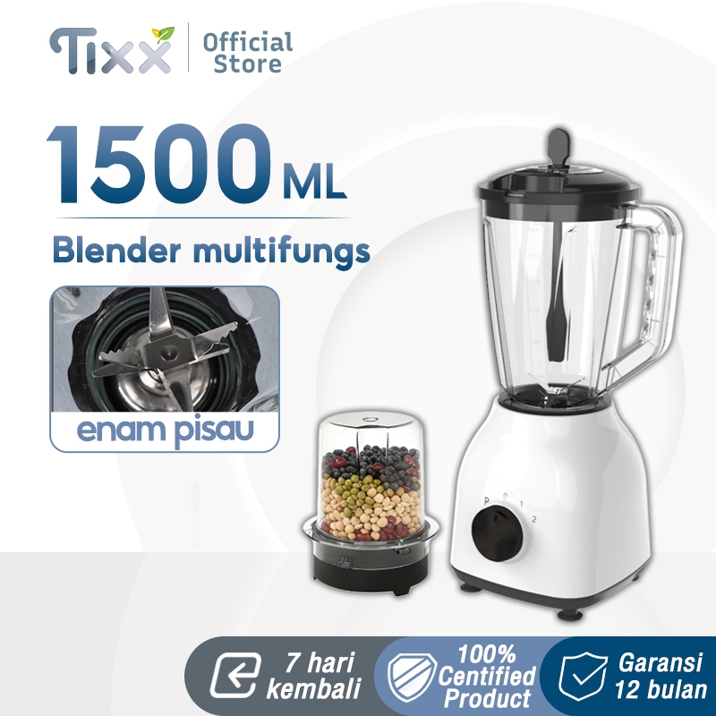 TIXX Blender 2in1 Home Multifunksional Low Watt 450W Kapasitas Besar 1500ML Juicer Blender Portable