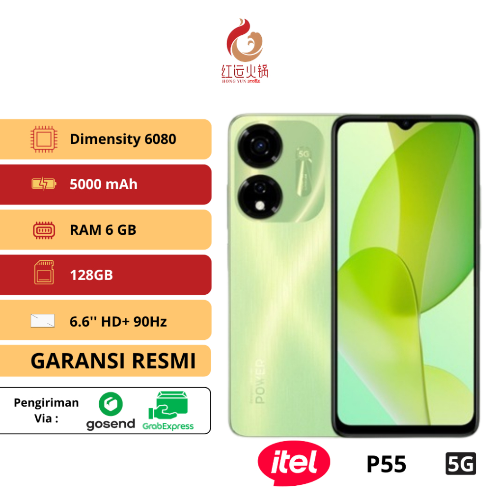 HP ITEL P55 5G RAM 6/128GB BERGARANSI