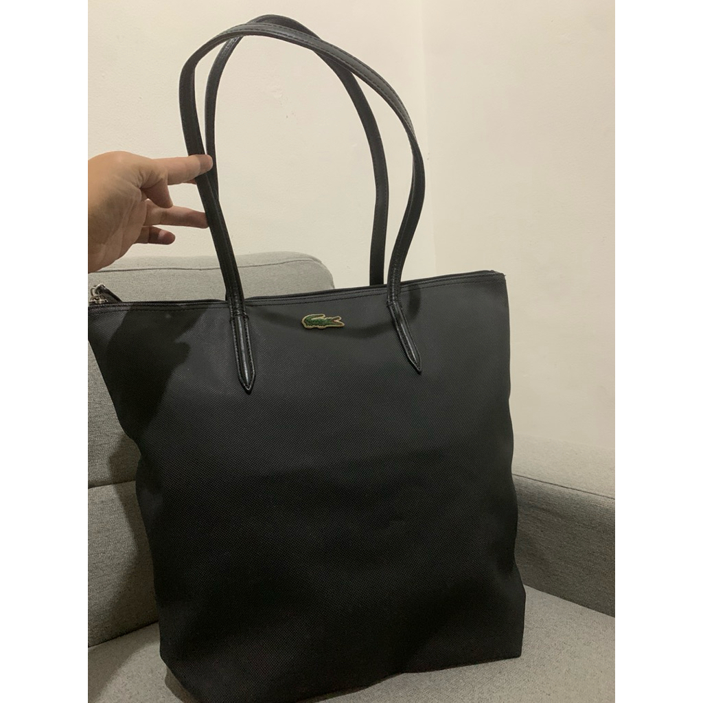 tote lacoste12.12 large pvc leather preloved