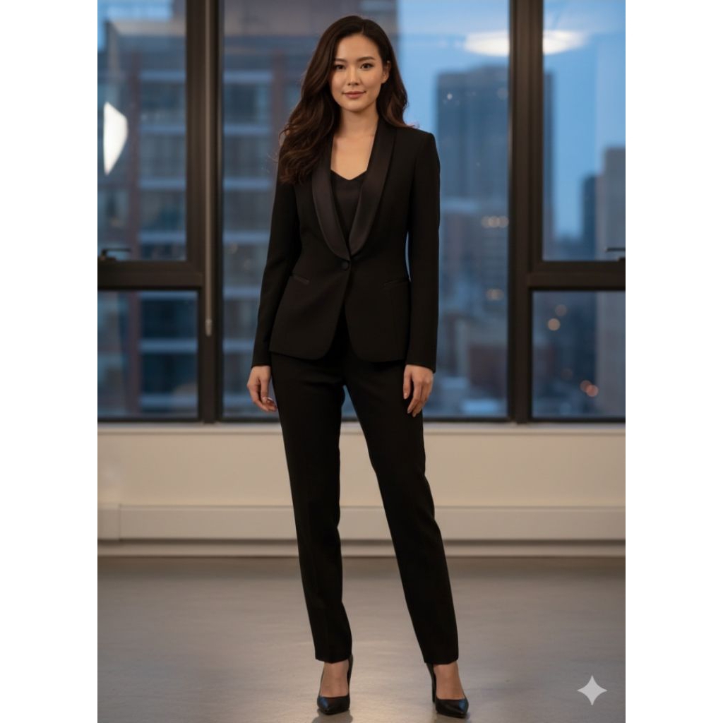 ZARA Blazer Hitam Wanita Elegan Preloved