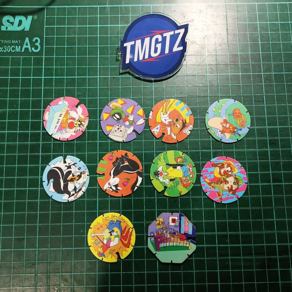 tazos plastik jadul looney tunes warner bros fritolay chiki second set borongan