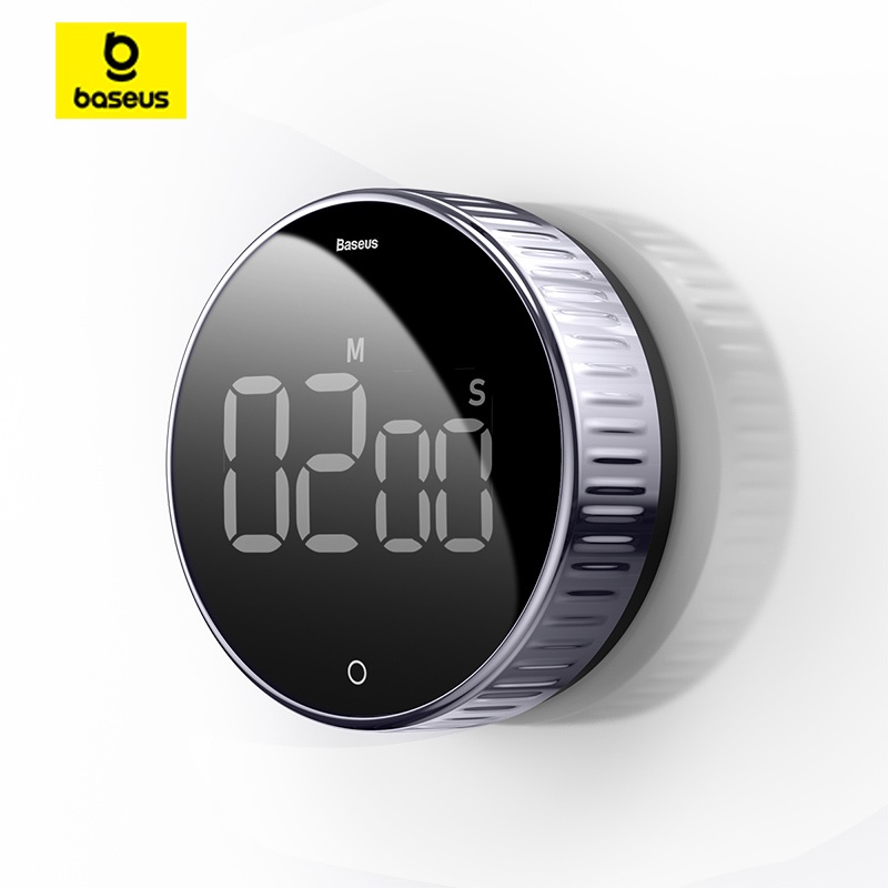 Baseus Timer Heyo Rotation Countdown Digital Kitchen Alarm Pengingat Waktu Lama Masak Magnet