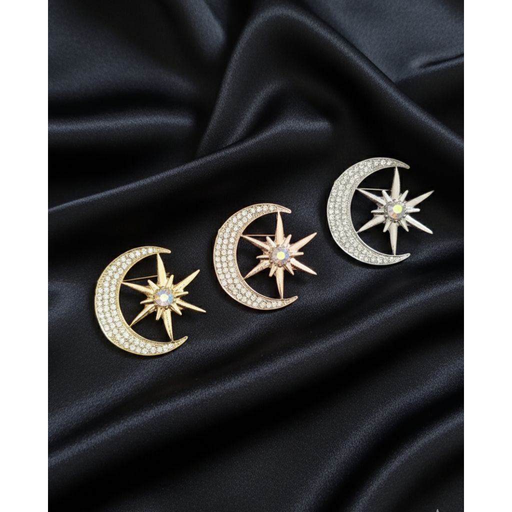 Bros Peci Songkok Kopiah Tanjak Melayu Pin Bulan Bintang