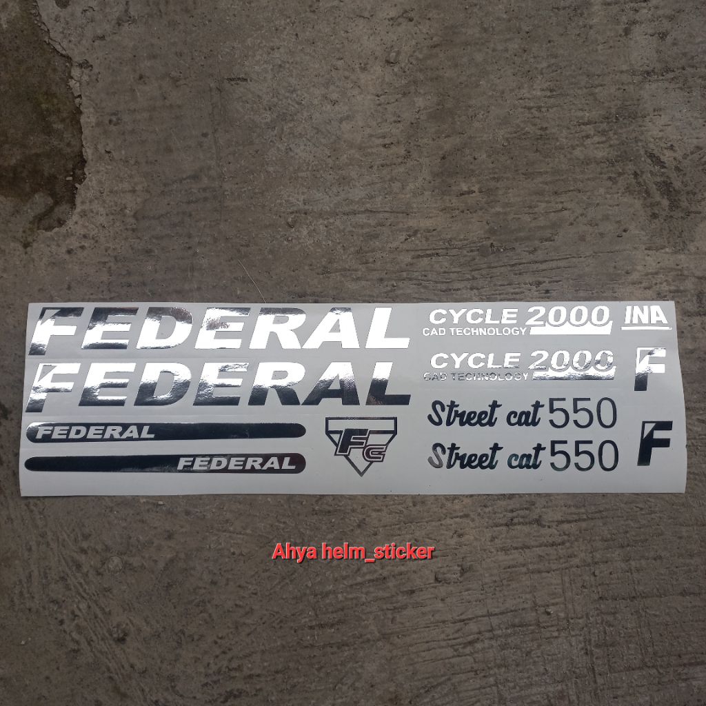 Sticker stiker sepeda FEDERAL street cat 550 cutting