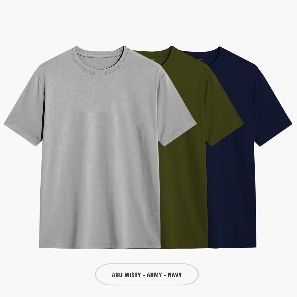 Bundling 3 Pcs Kaos Polosan Unisex (PROMO COD)SANS CLOTHING-Kaos Distro Pria-Kaos Distro Terbaru 100