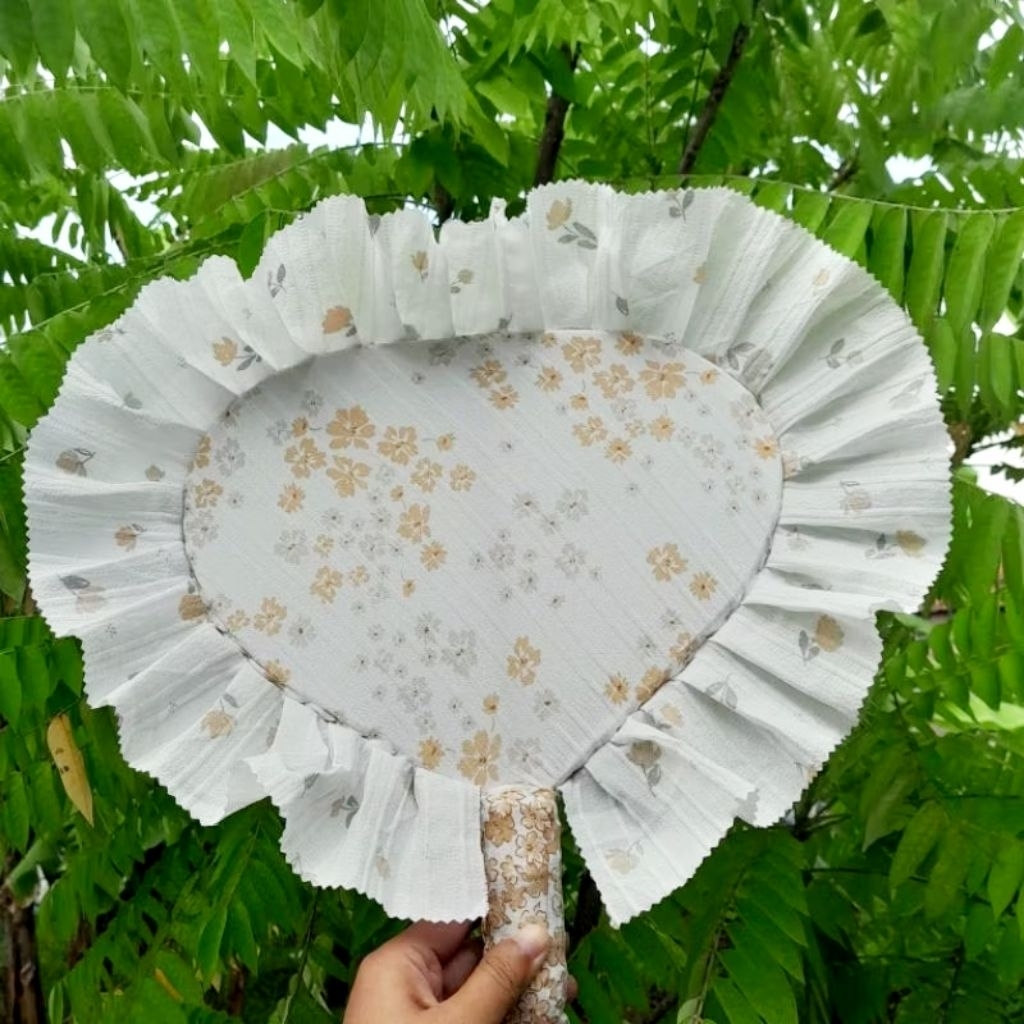 Kipas Tangan Kain Motif Batik Kipas Tradisional Warna Warni Motif