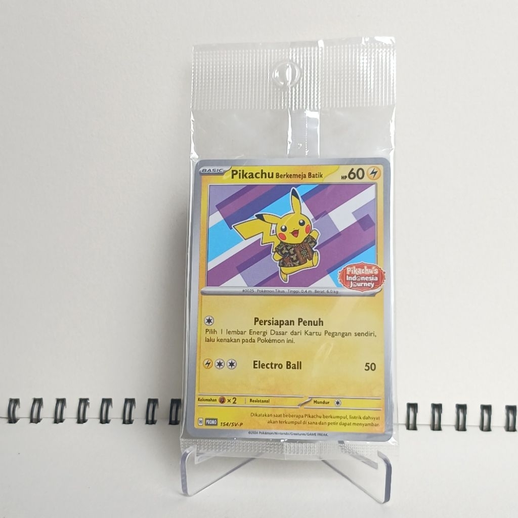 (SEALED) Pikachu Berkemeja Batik Xaty V2 - Kartu Pokemon TCG Indonesia - Scarlet & Violet Promo | 15