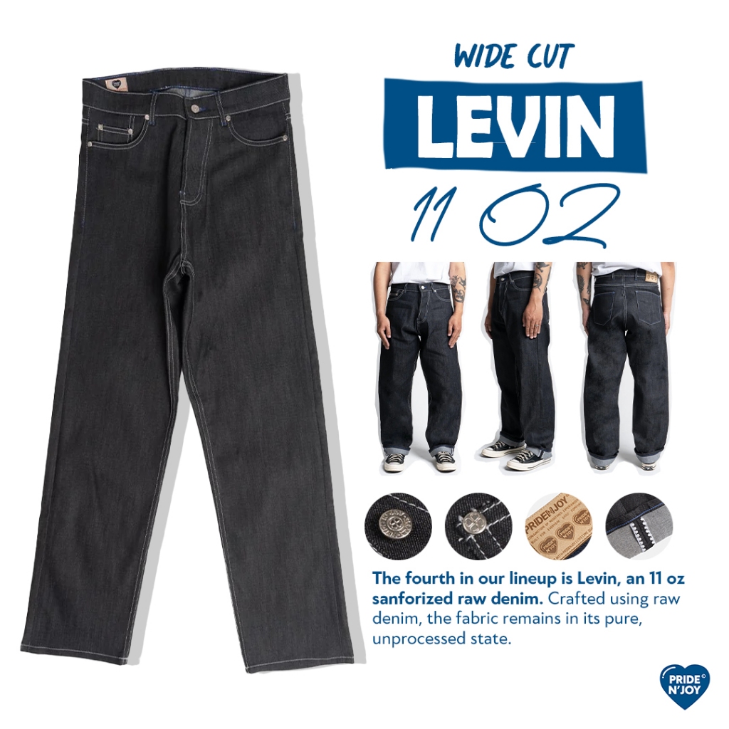 Pride N Joy - Celana Jeans Raw Denim - Levin