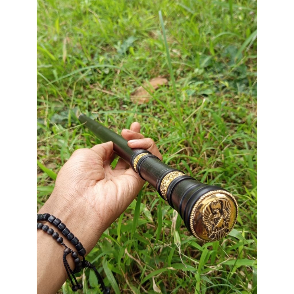 tongkat komando TNI angkatan darat dengan ornamen wesi kuning super