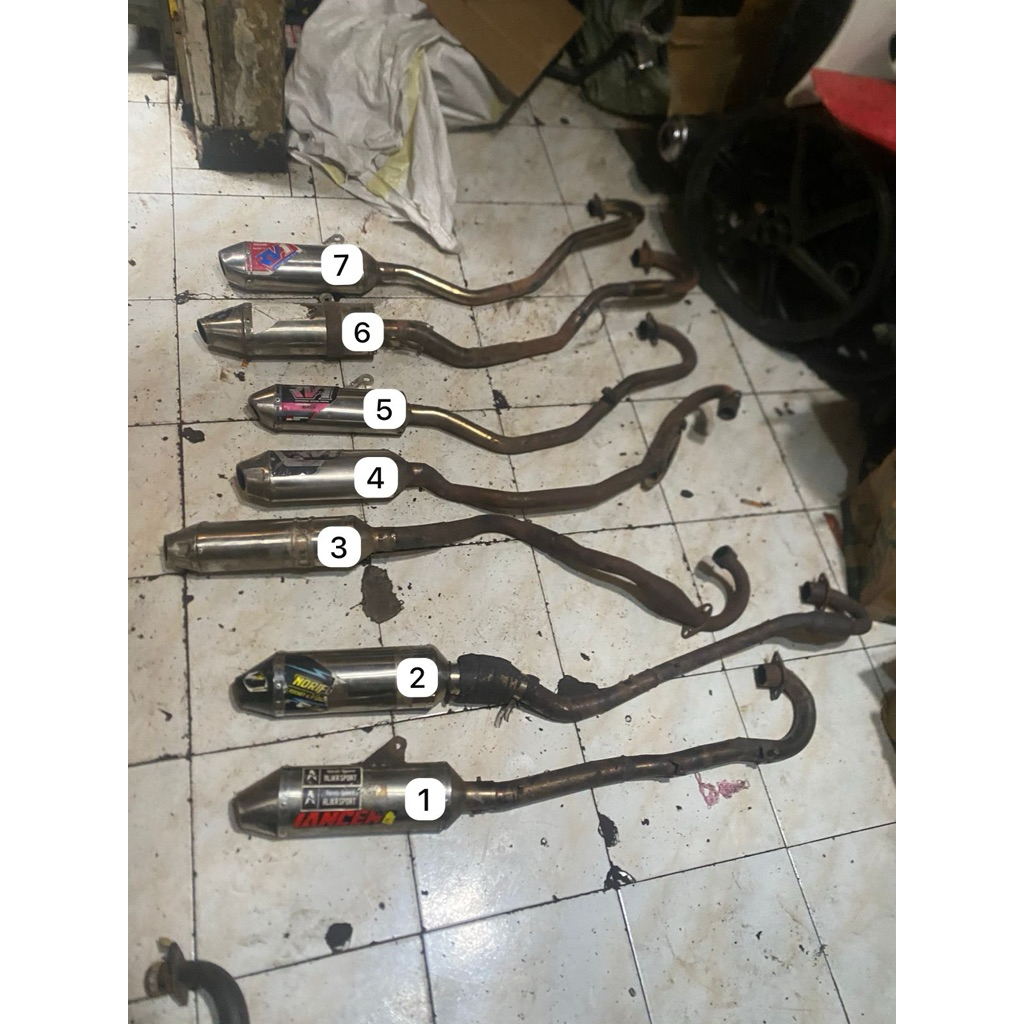 knalpot trail bekas mesin honda