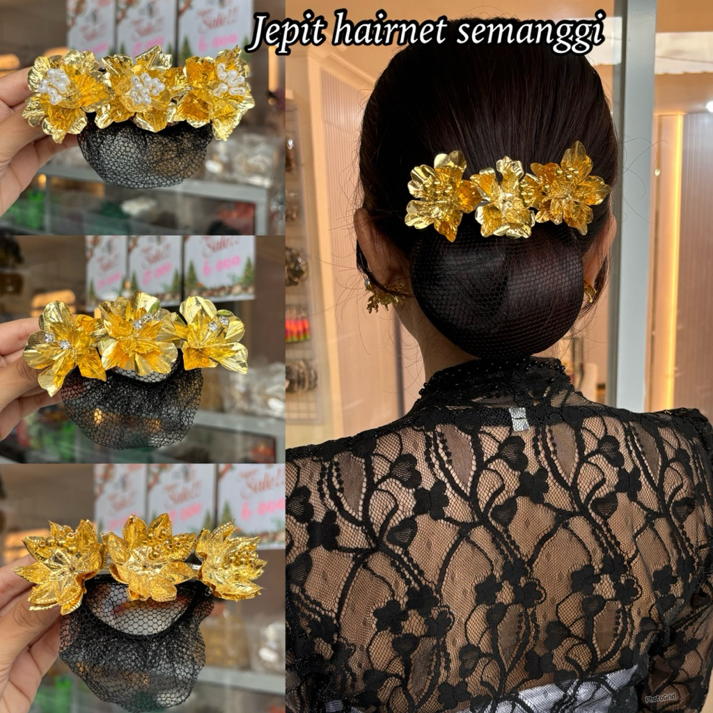 jepit hairnet semanggi/ jepit sanggul/ bunga sanggul