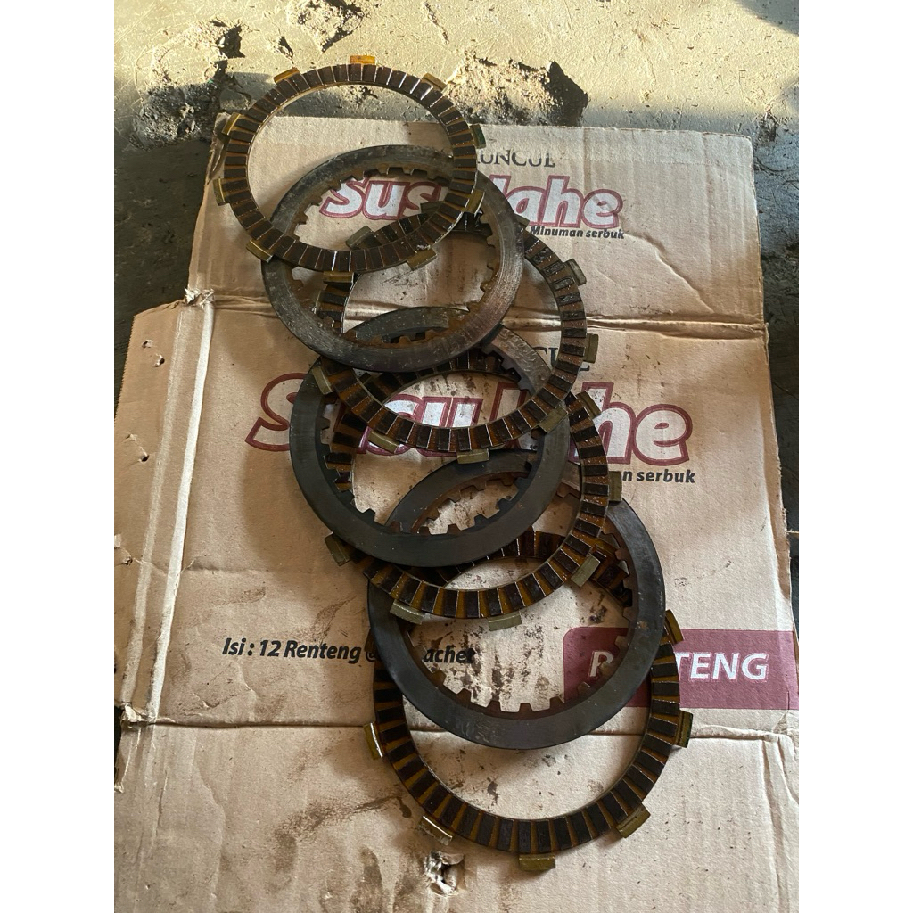 Kampas kopling set plat dudukan kopling yamaha byson karbu 45P original second lepasan copotan motor