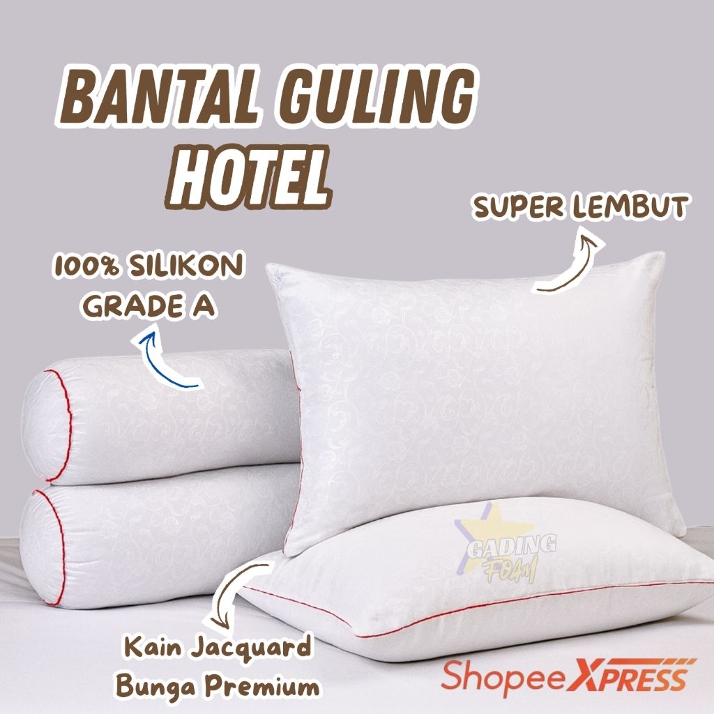 Bantal Tidur Hotel Premium Silikon Grade A Anti Kempes