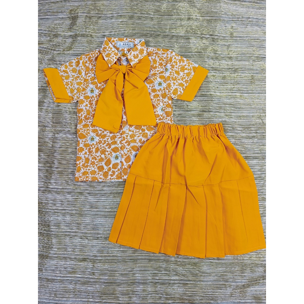 Setelan Seragam Batik Kuning PAUD Perempuan