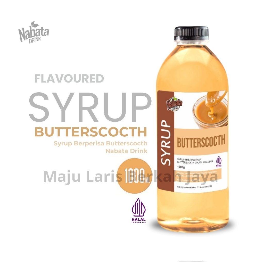 Syrup butter scotch sea salt 1000ml | Sirup butterscotch untuk kopi halal 1liter