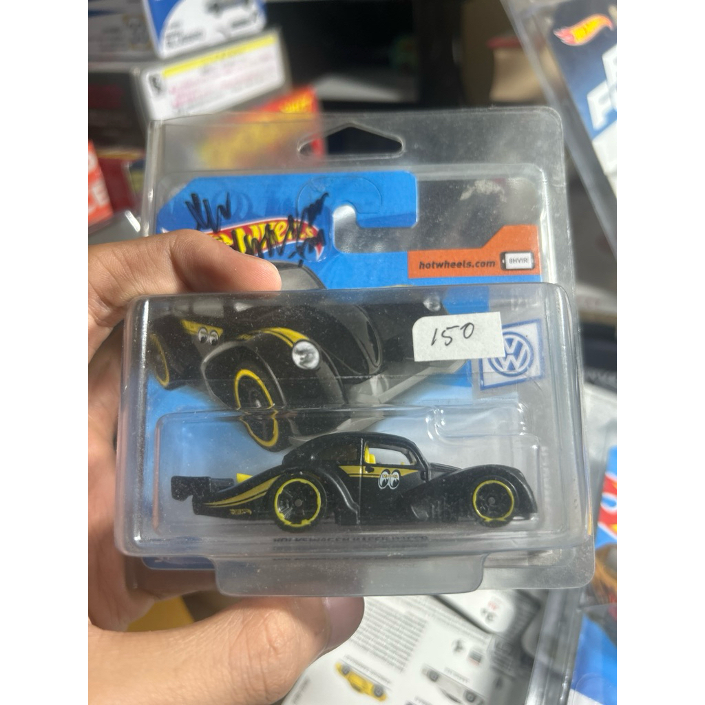 Hot Wheels Volkswagen Kafer Racer MOON EYES BLACK SIGN SHORT CUTA