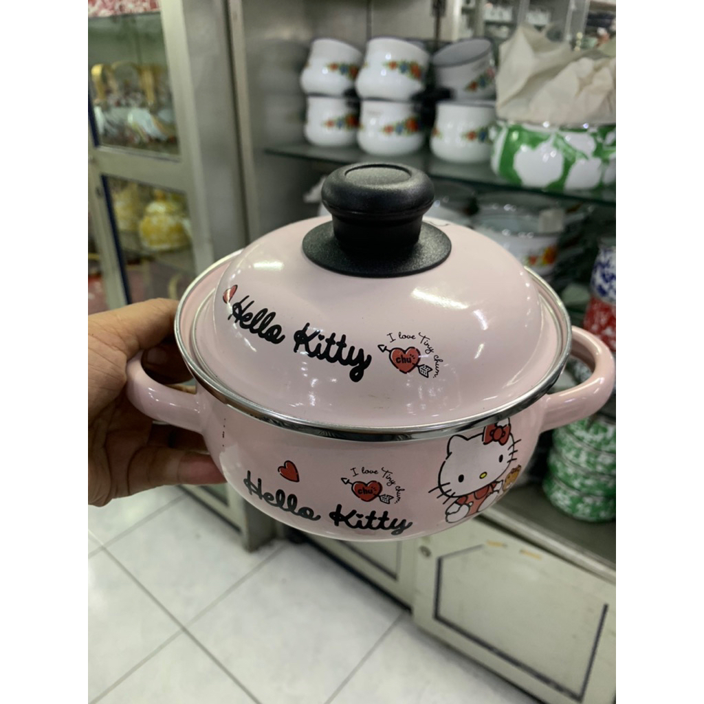 PANCI ENAMEL KARAKTER HELLO KITTY D. 16 cm