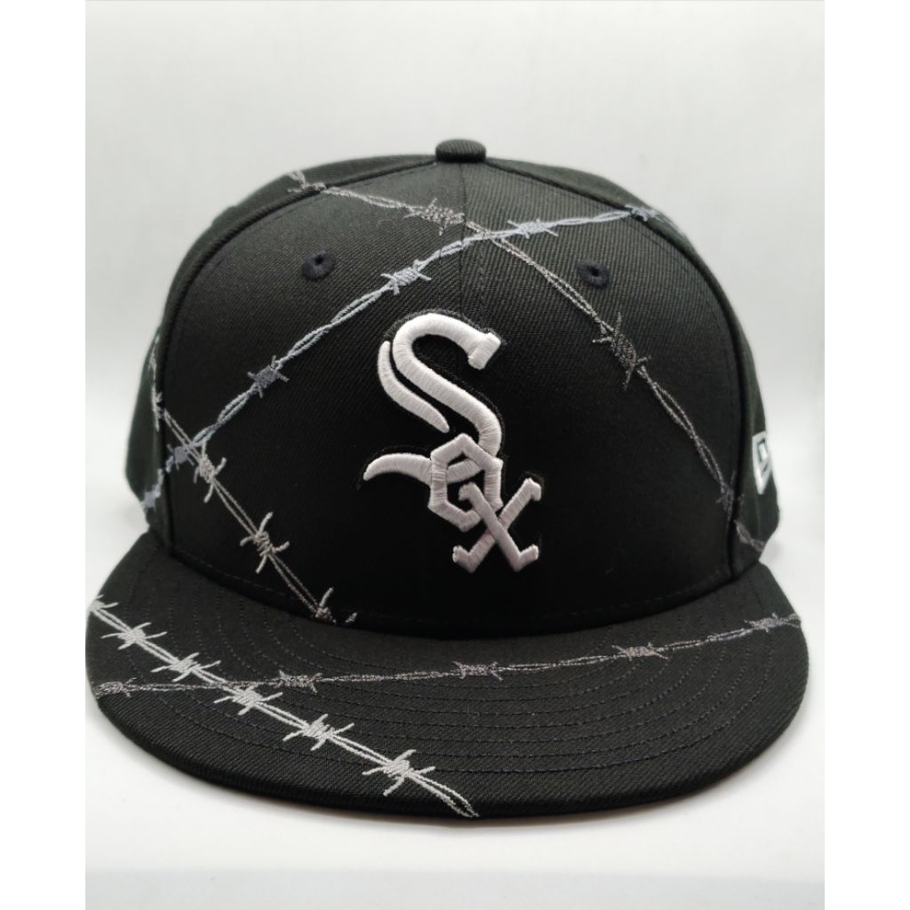 Topi New Era original x MLB SOX motif kawat berduri 59Fifty