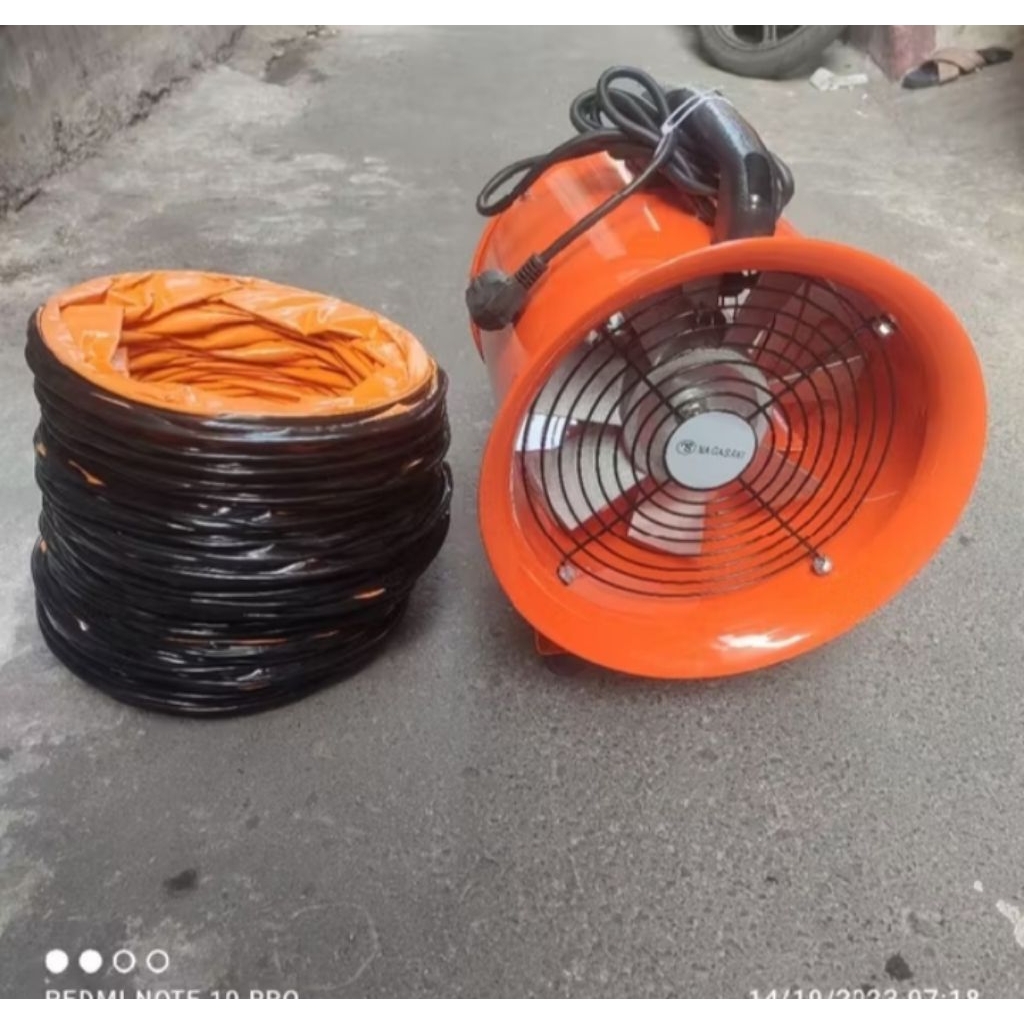 Kipas Blower 8 Inch + Selang 5" 10 Meter Merek NAGASAkI